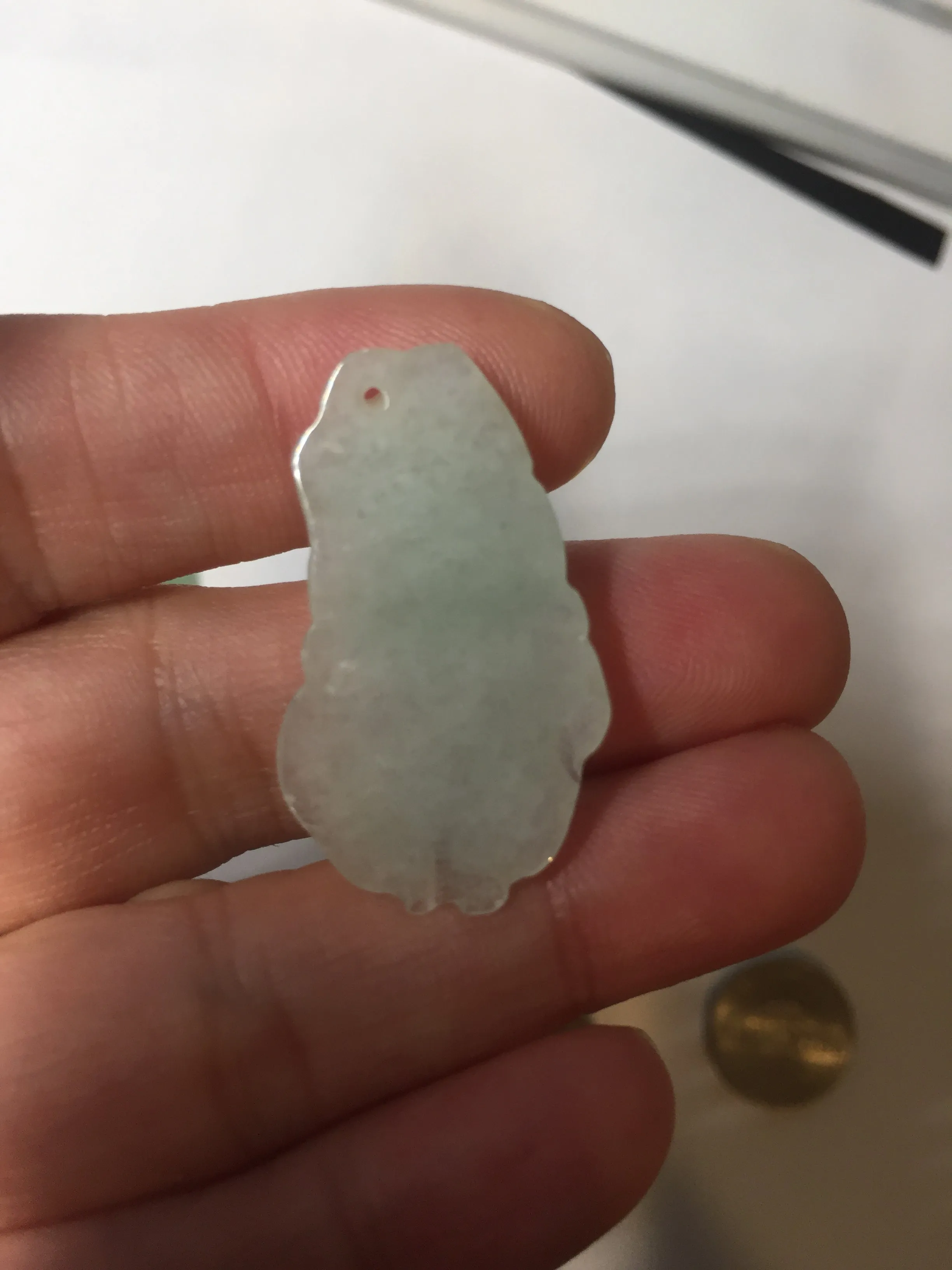 100% Natural clear sunny green gray  jadeite jade golden fish Pendant group BP109