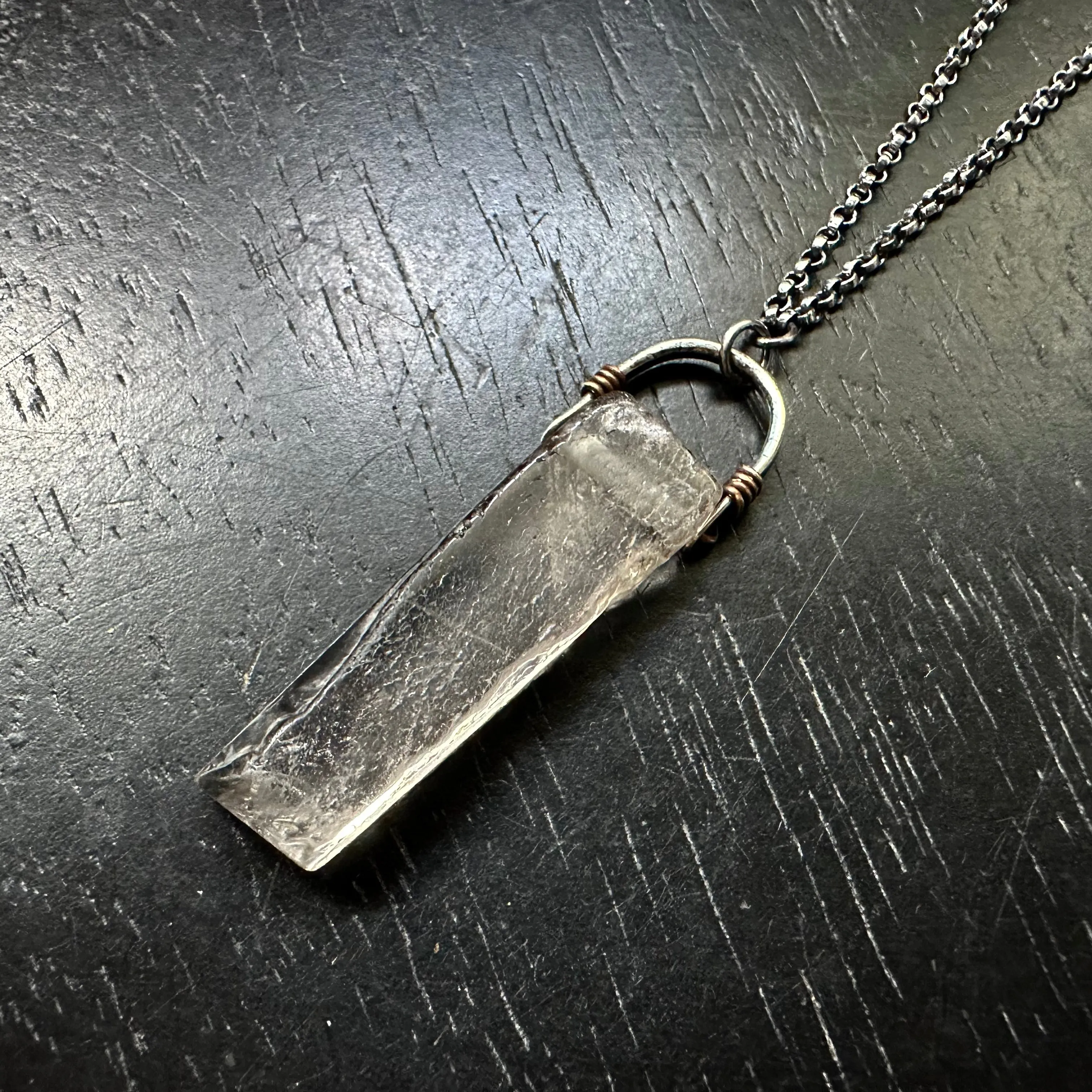 #2 SMOKY QUARTZ Taliswoman Silver Bail Necklace OOAK #2