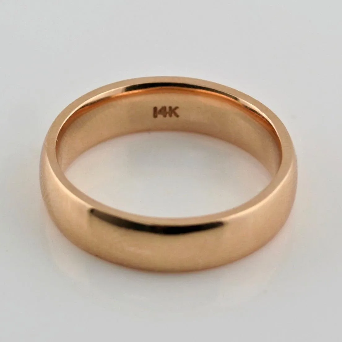 6mm Wedding Band Ring Rose Gold