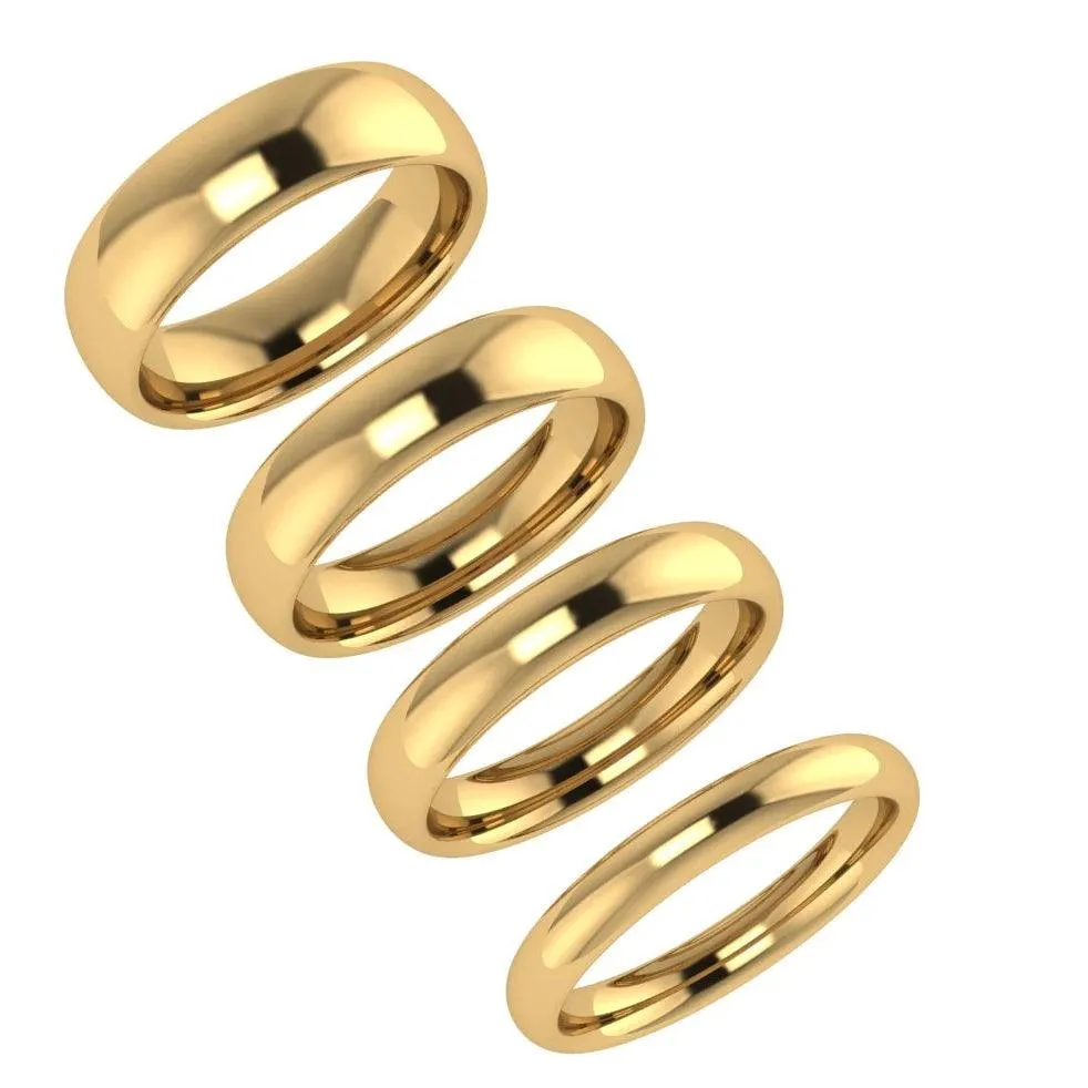 6mm Wedding Band Ring Rose Gold