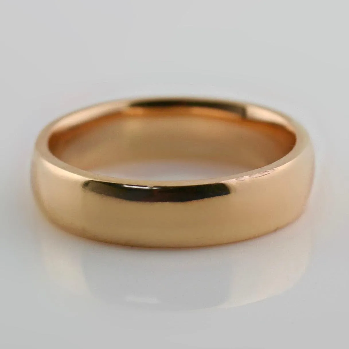 6mm Wedding Band Ring Rose Gold