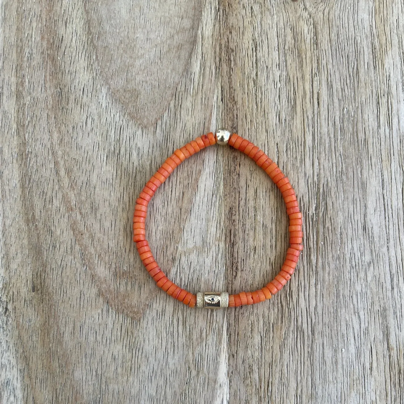 Alexa Leigh - Orange Heishi Bracelet
