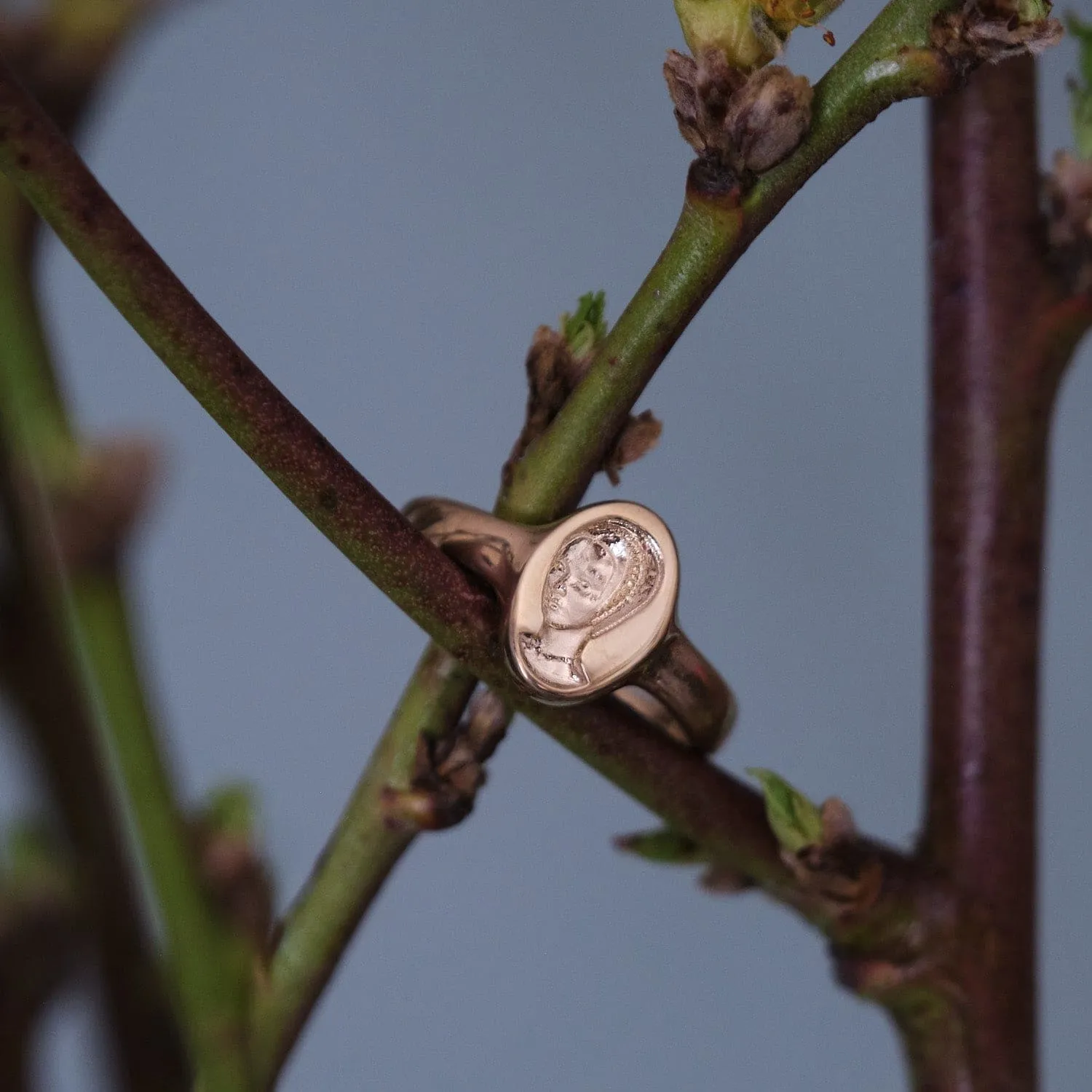 Anne Boleyn Solid Gold Signet Ring