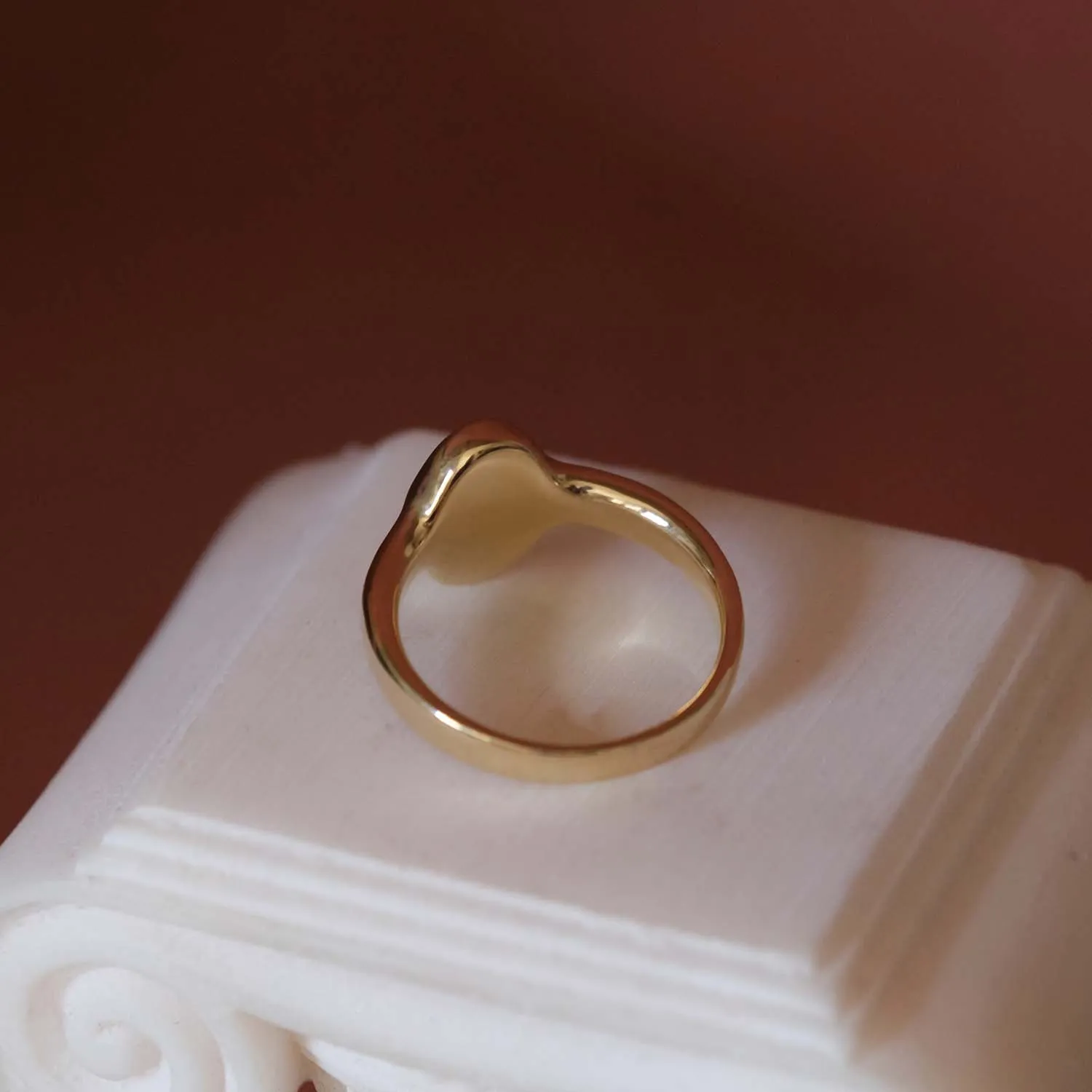 Anne Boleyn Solid Gold Signet Ring