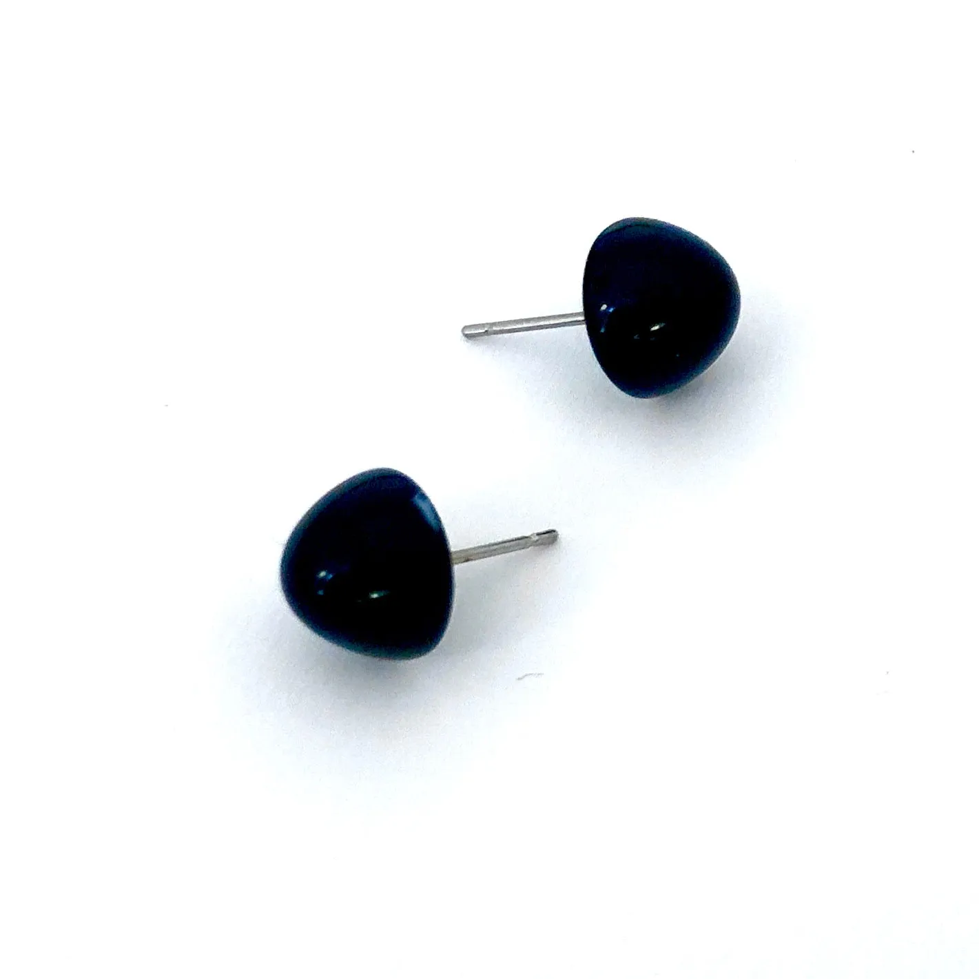 Black Gumdrop Small Stud Earring