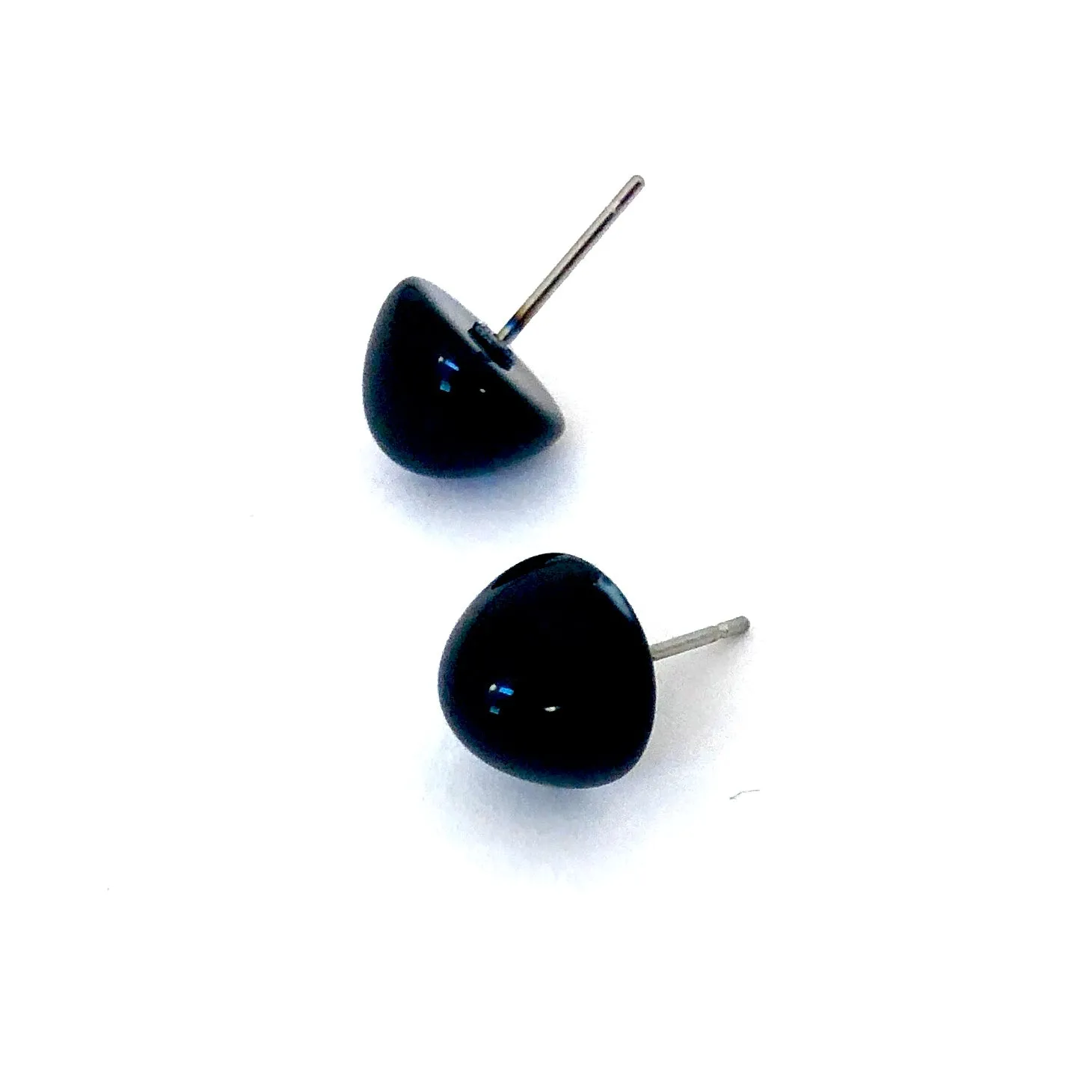 Black Gumdrop Small Stud Earring