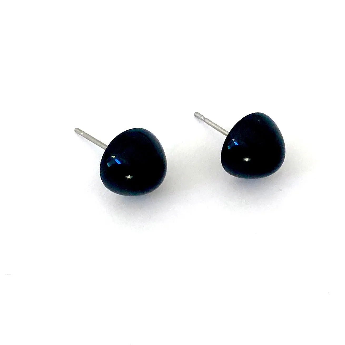 Black Gumdrop Small Stud Earring