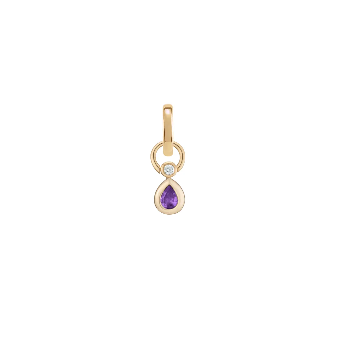 confetti pendant, amethyst