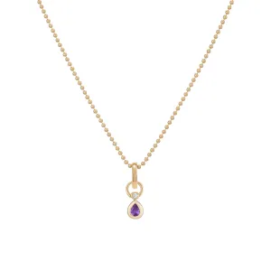 confetti pendant, amethyst