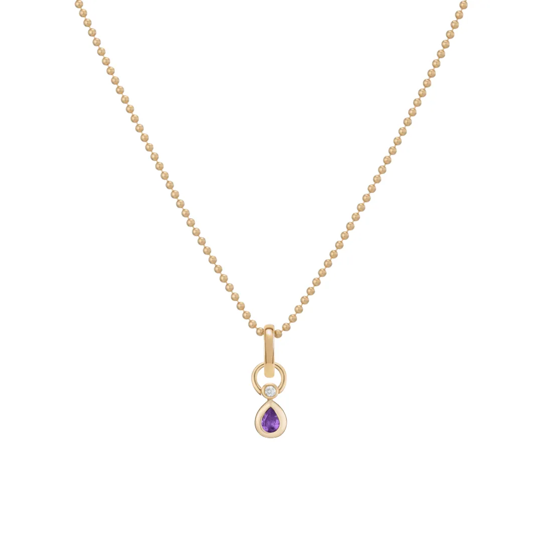 confetti pendant, amethyst