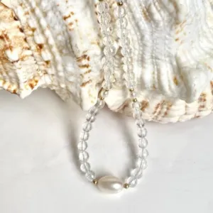 Crystal Necklace with Pearl