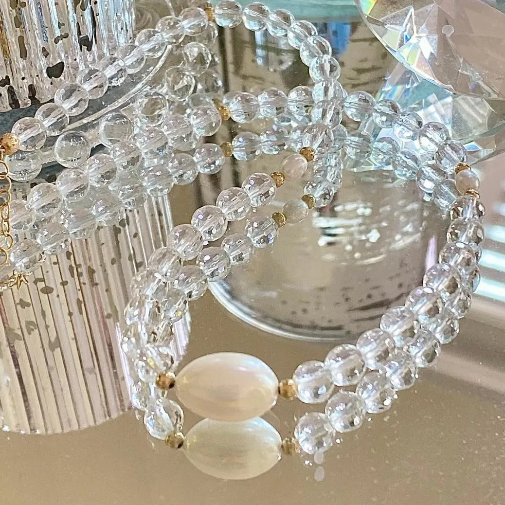 Crystal Necklace with Pearl
