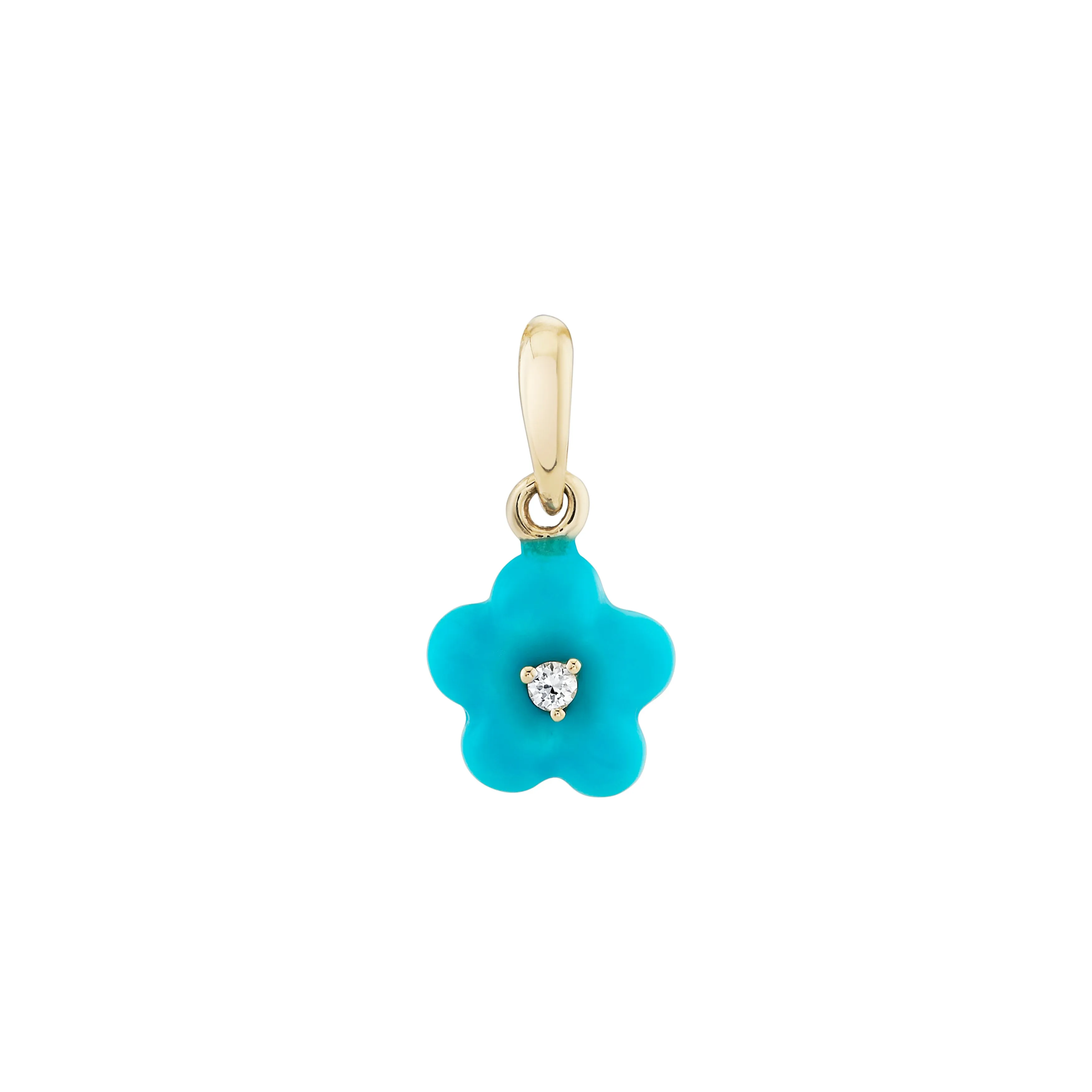 Diamond Blossom Turquoise Charm