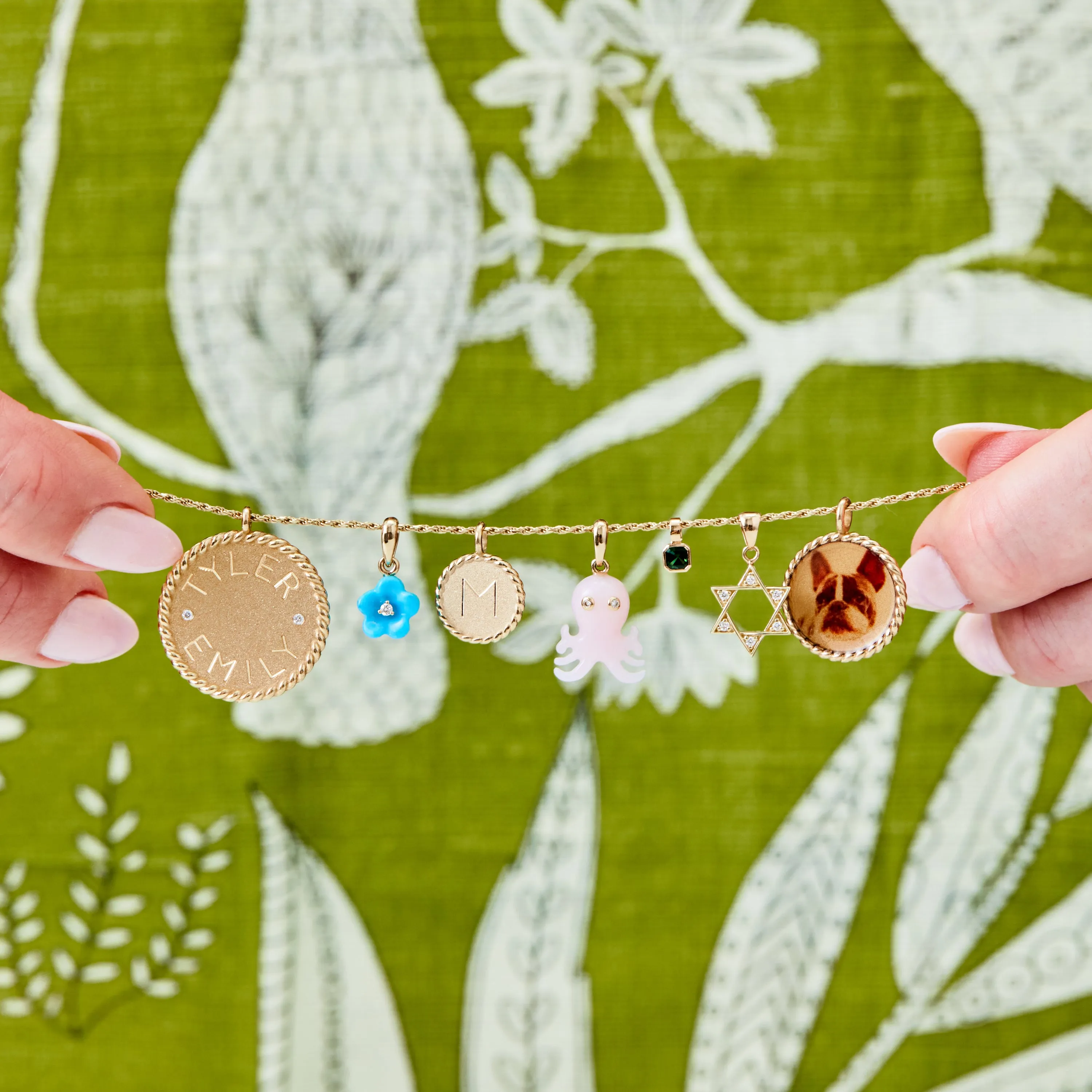 Diamond Blossom Turquoise Charm