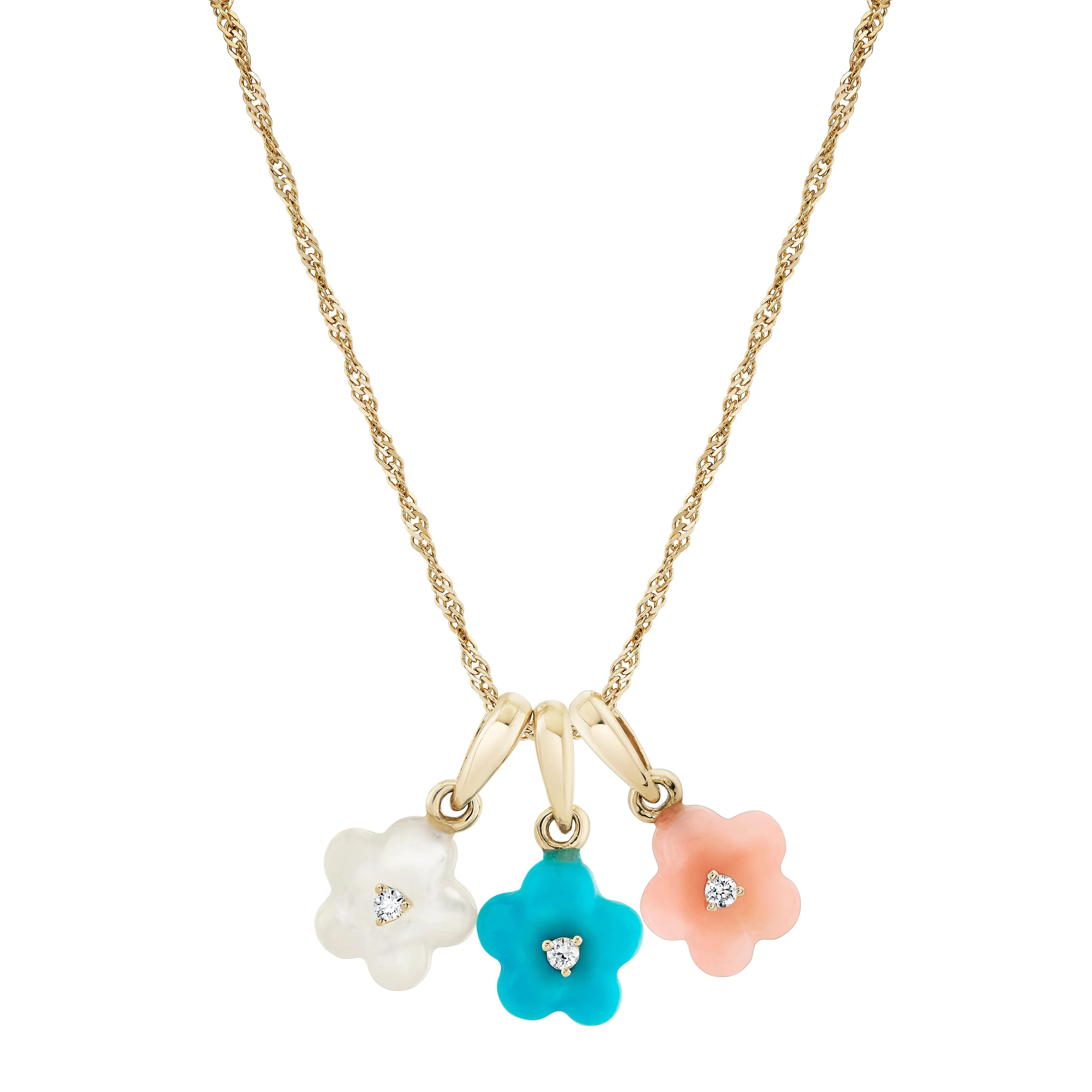 Diamond Blossom Turquoise Charm