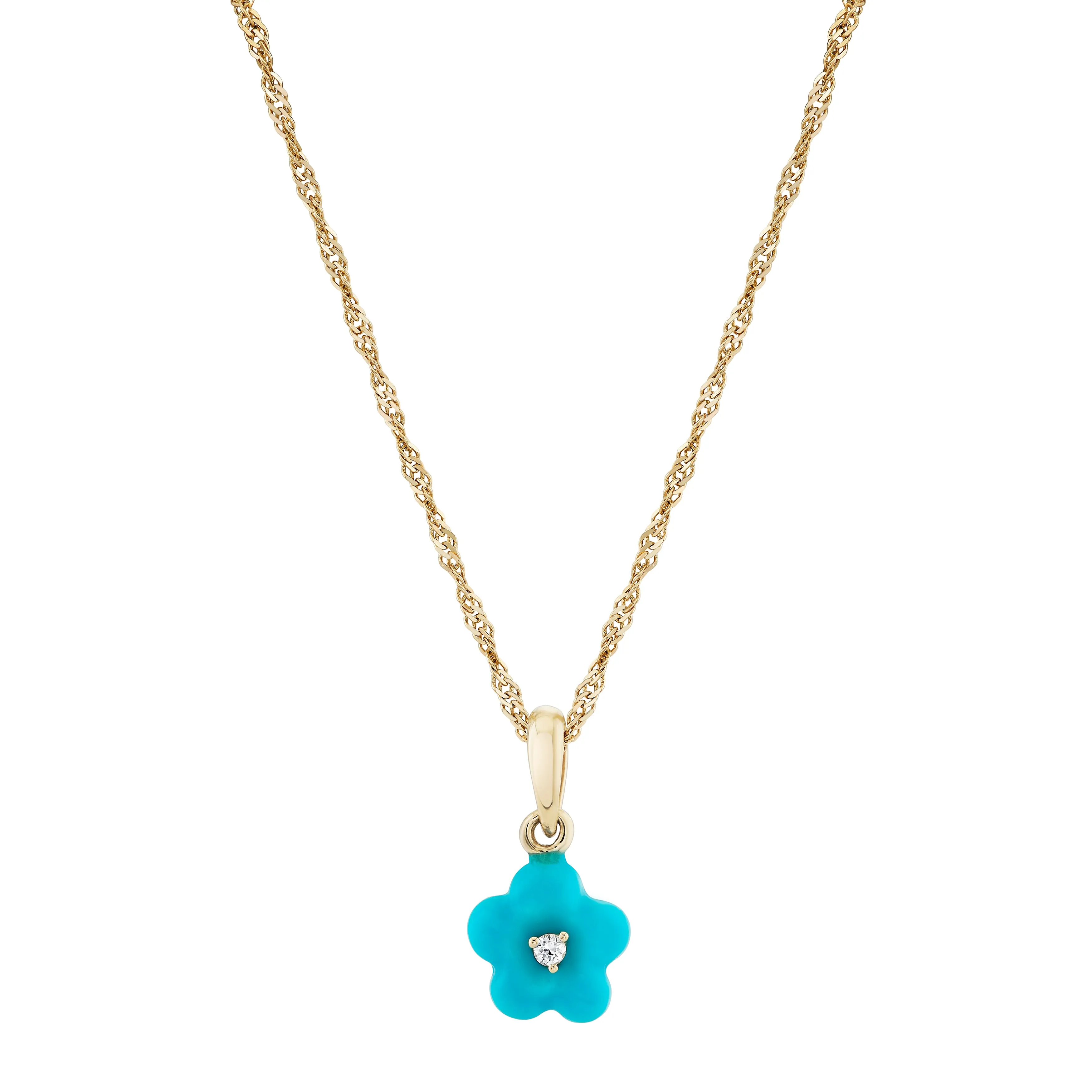 Diamond Blossom Turquoise Charm
