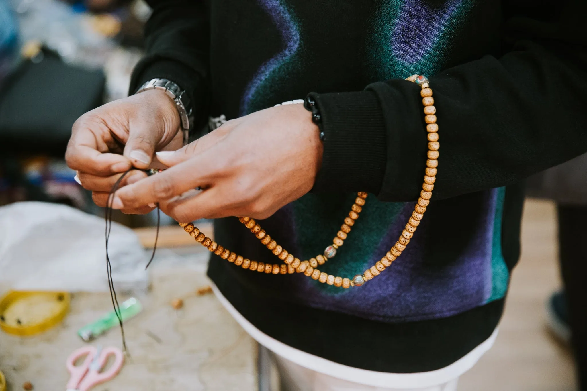 Divine Rebirth Lotus Seed Wrist Mala