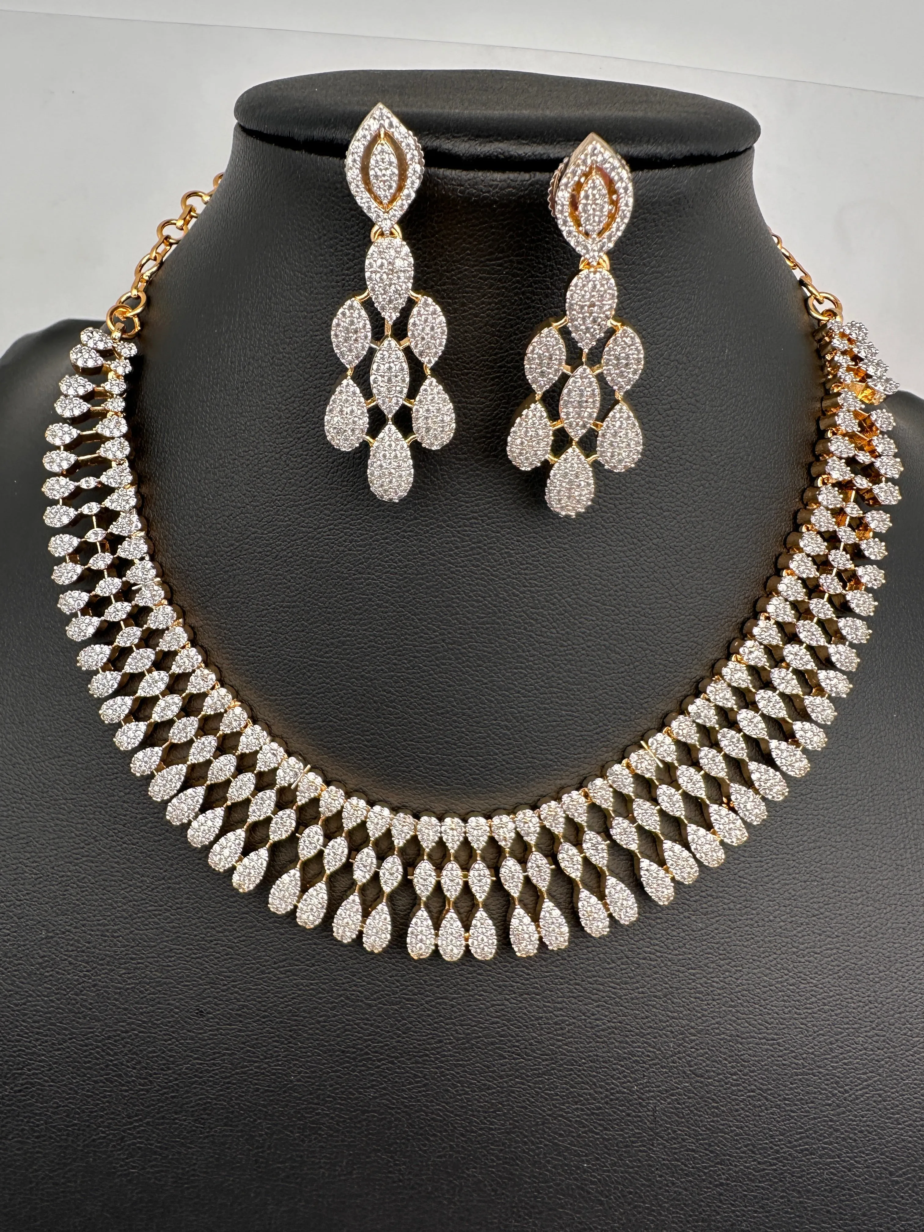 Elegant American Diamond Short Necklace