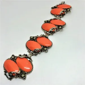 Faux Coral 70's Vintage Bracelet