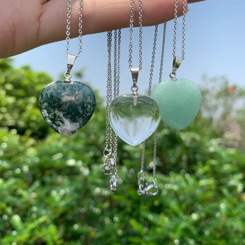 Heart Shaped Crystal Necklaces