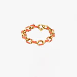 Le Link Bracelet (Vintage Gold   Coral)