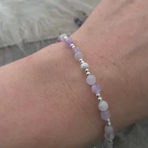 Light Amethyst Bracelet in Sterling Silver, February Birthstone Bracelet