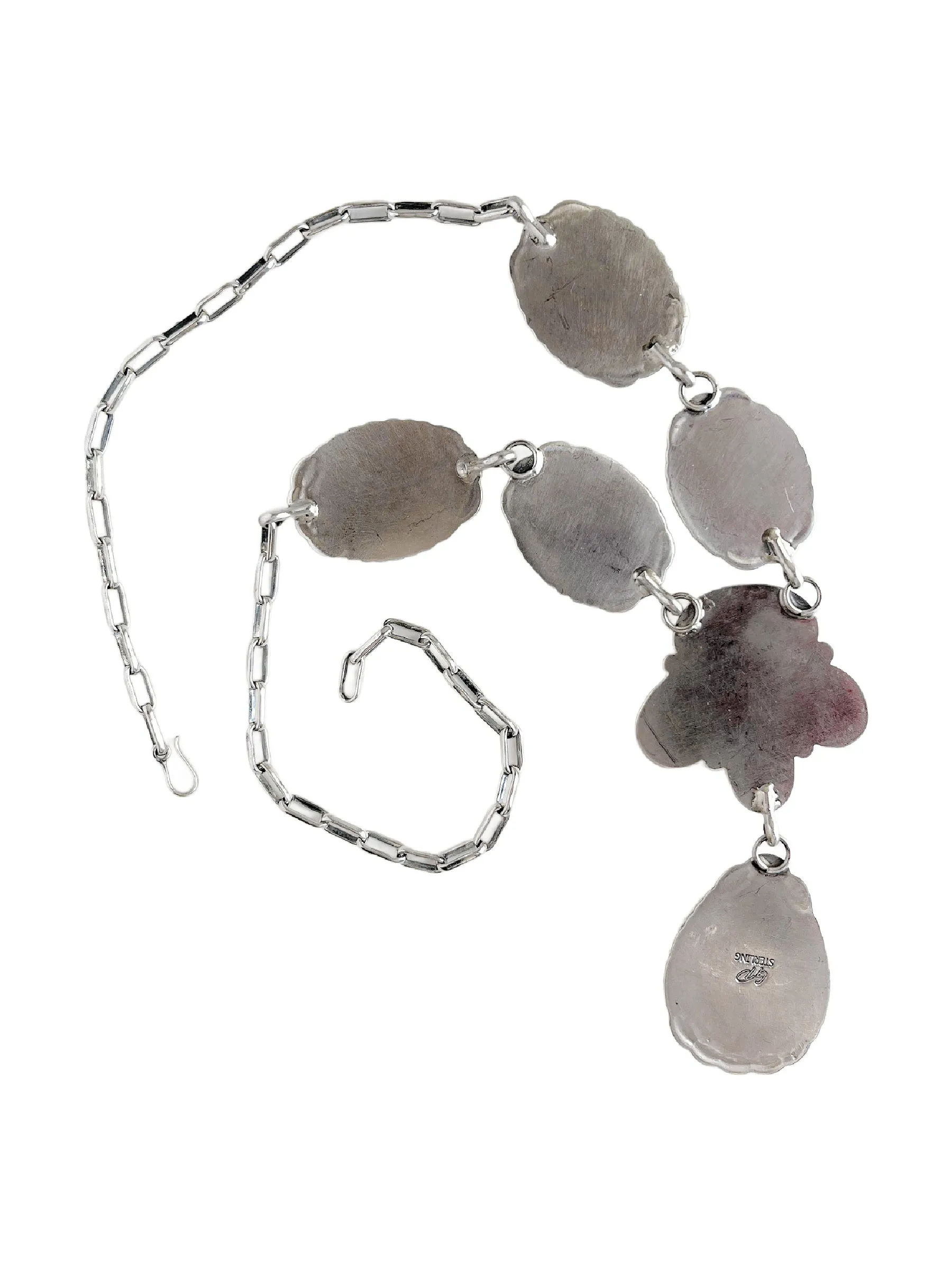 Marbled Turquoise Shield Statement Necklace
