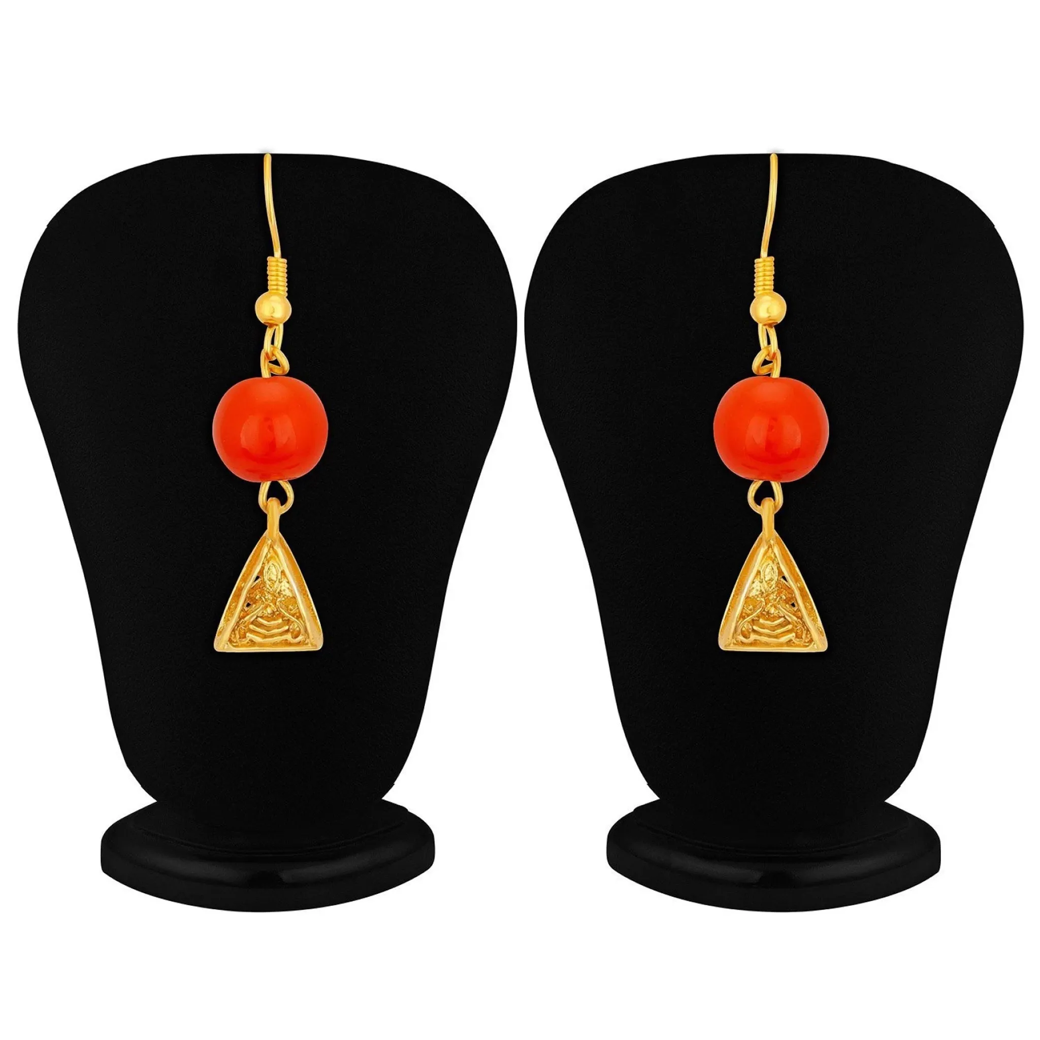 Metal Jewel Set (Orange, Gold)
