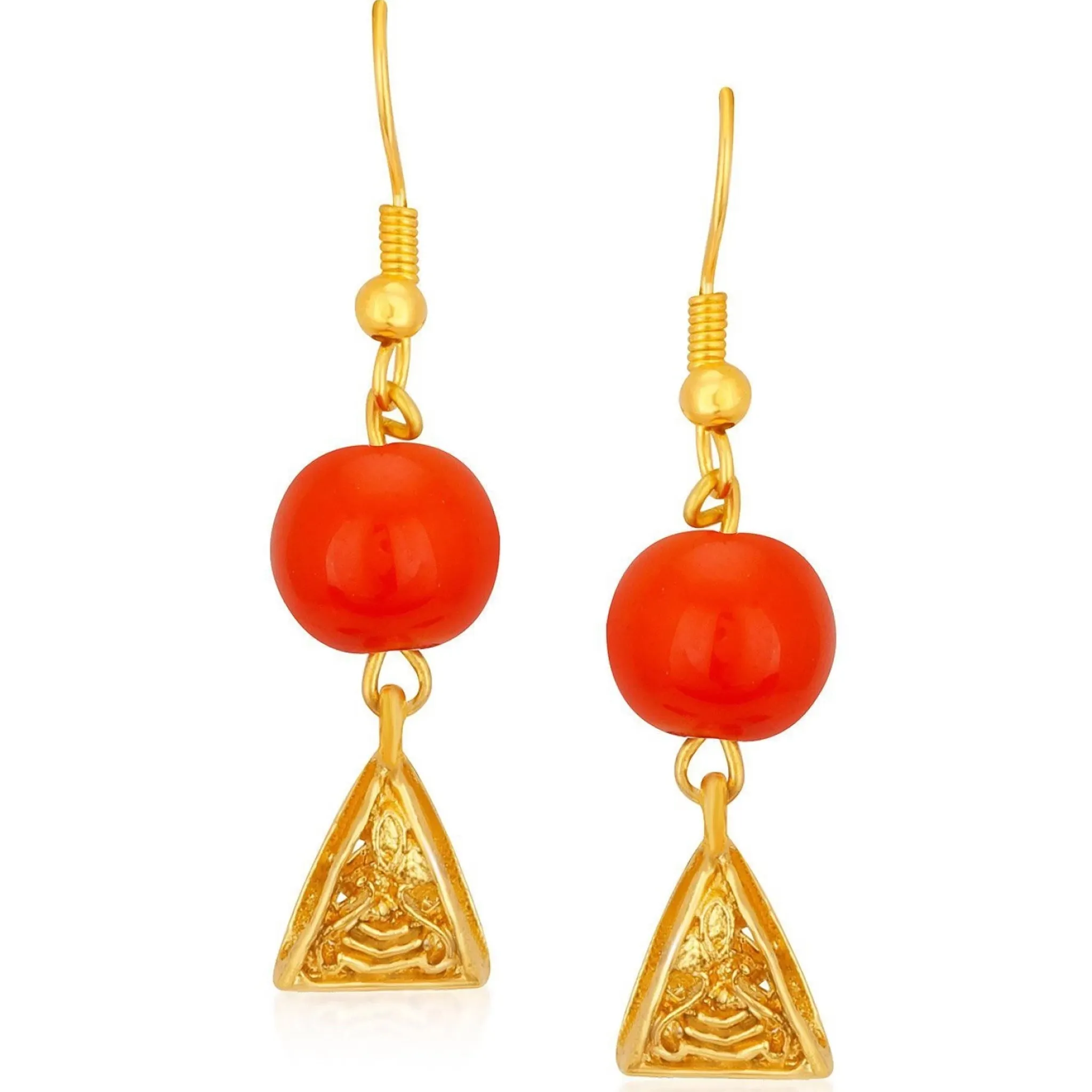 Metal Jewel Set (Orange, Gold)