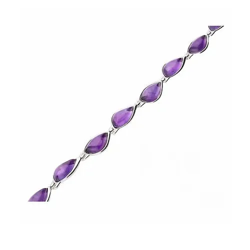 MILENA Bracelet Silver and Amethyst Stone Elegant