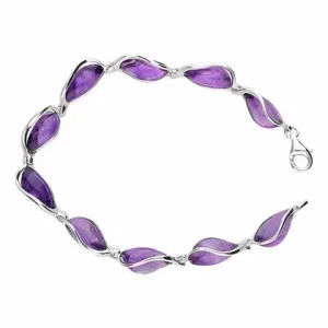 MILENA Bracelet Silver and Amethyst Stone