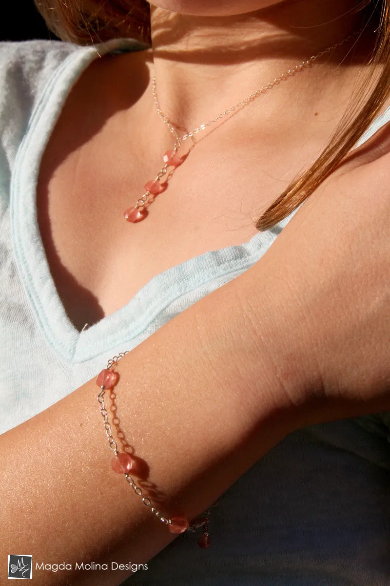Mini Goddess (children) Delicate Cherry Quartz Bracelet