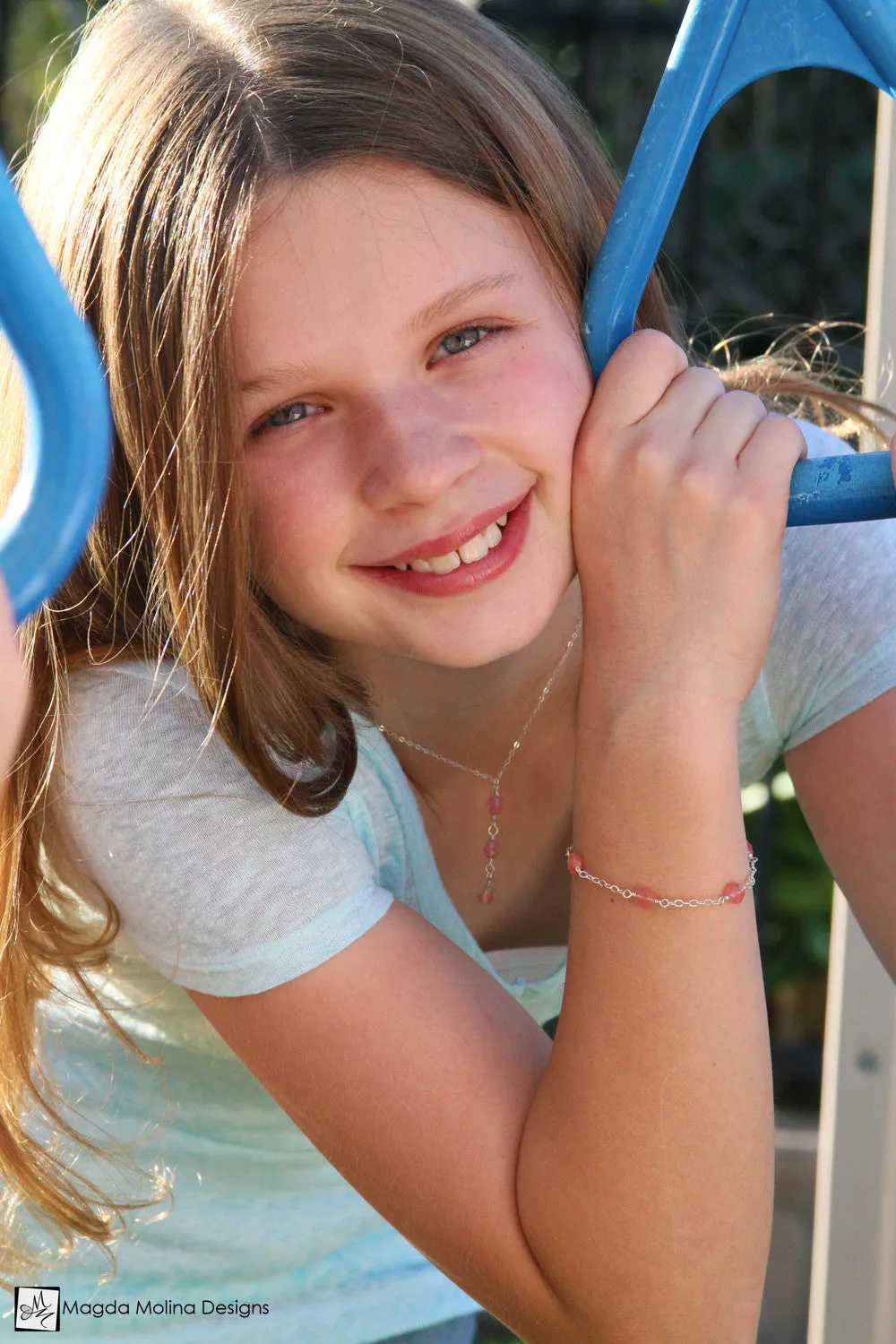 Mini Goddess (children) Delicate Cherry Quartz Bracelet
