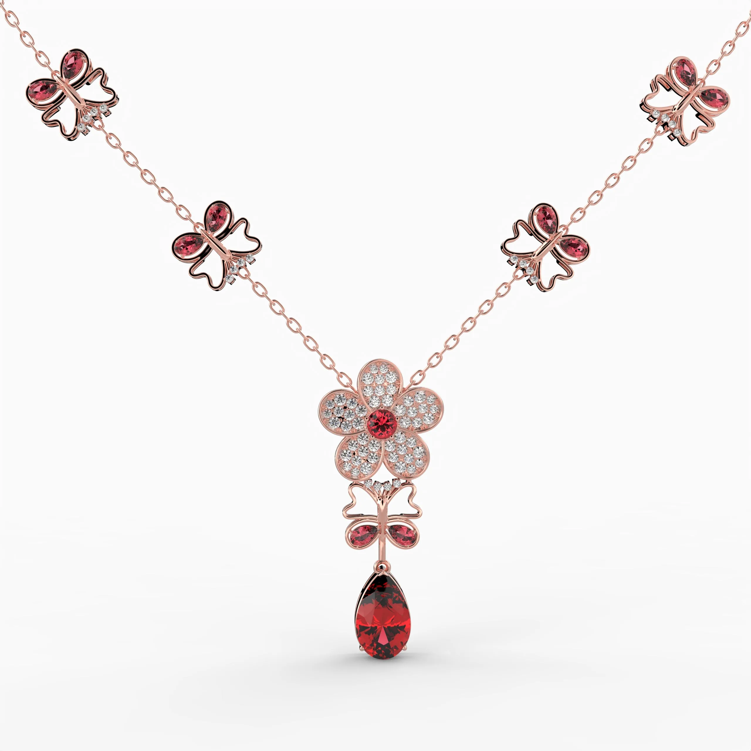 Mozambique Ruby Necklace - Tatiana