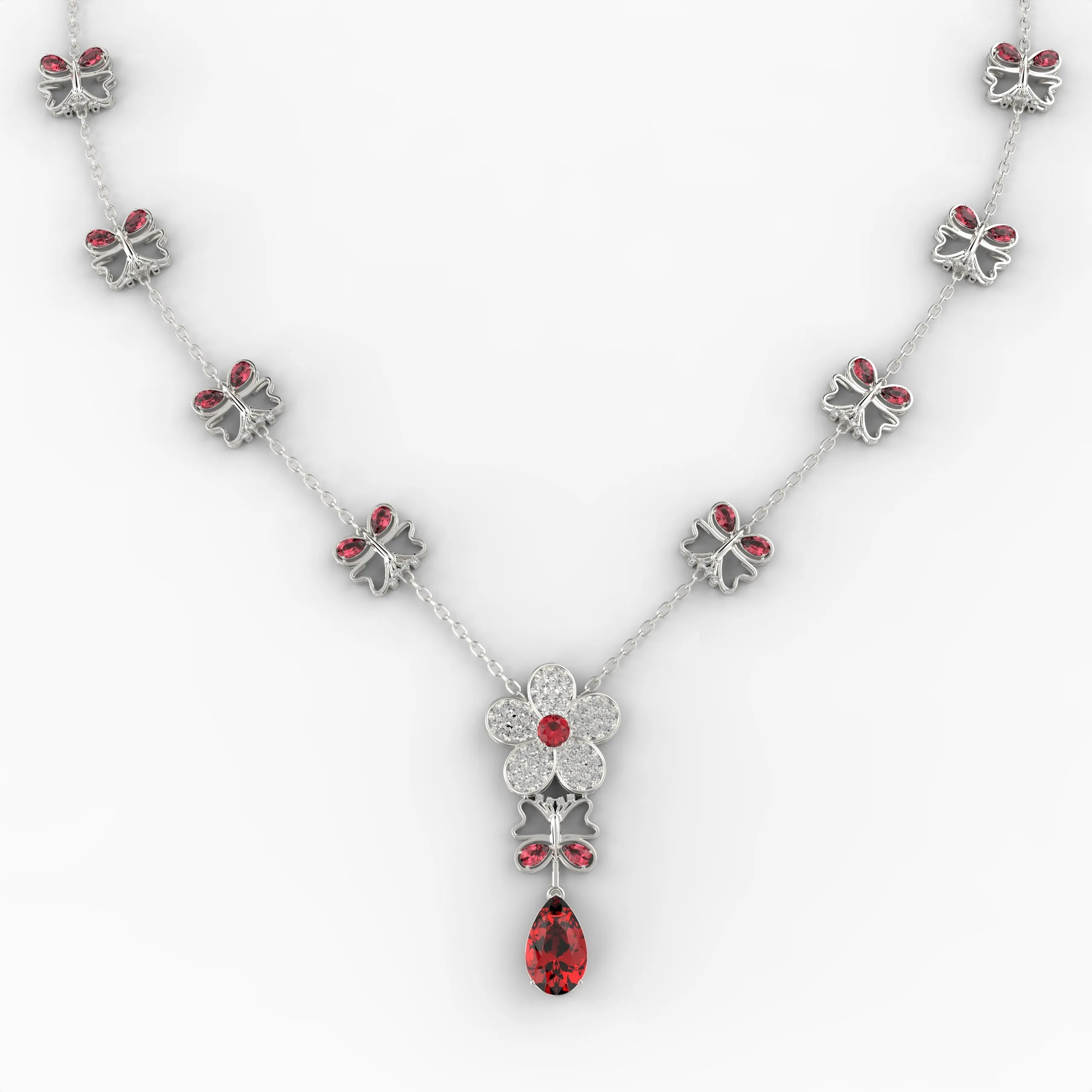 Mozambique Ruby Necklace - Tatiana