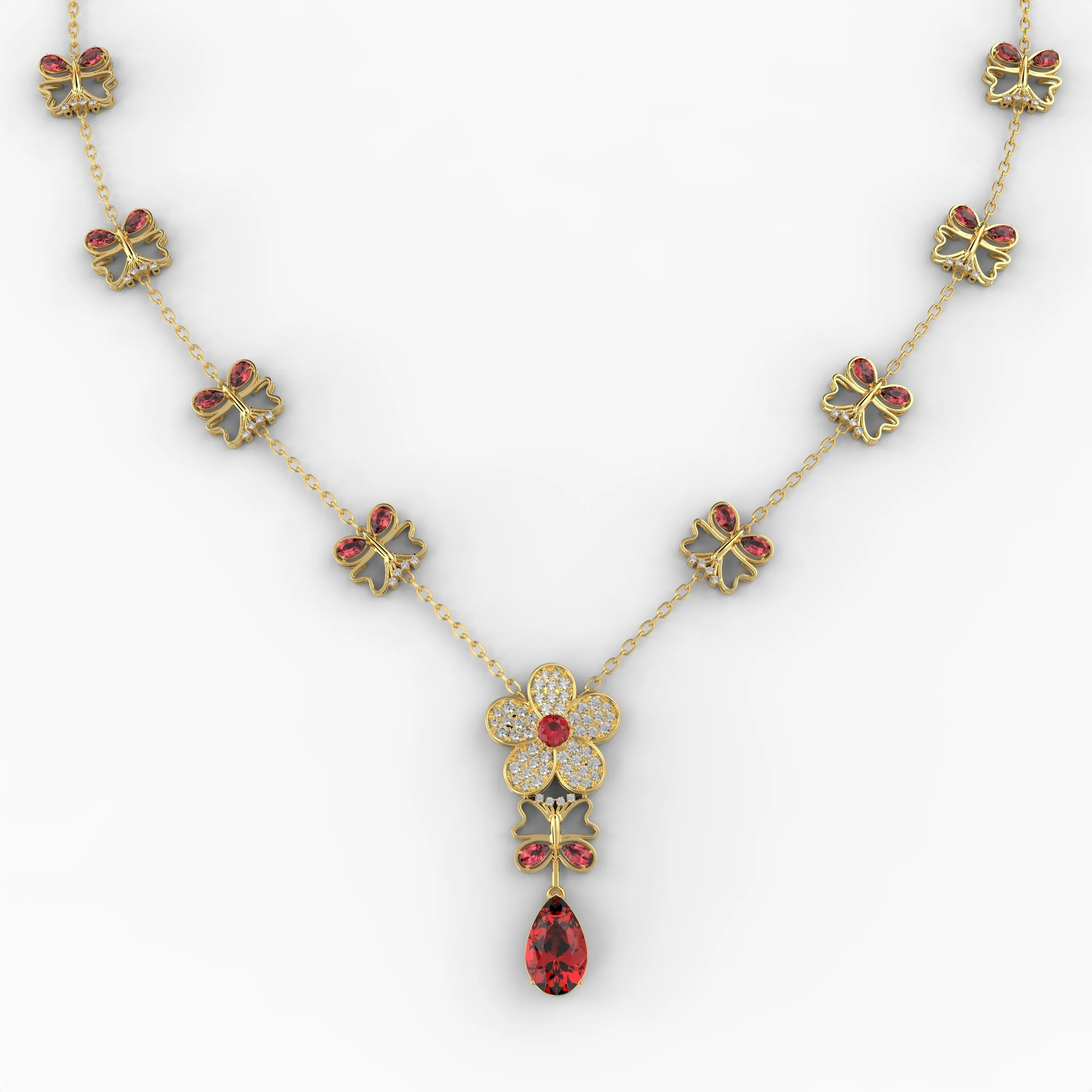 Mozambique Ruby Necklace - Tatiana