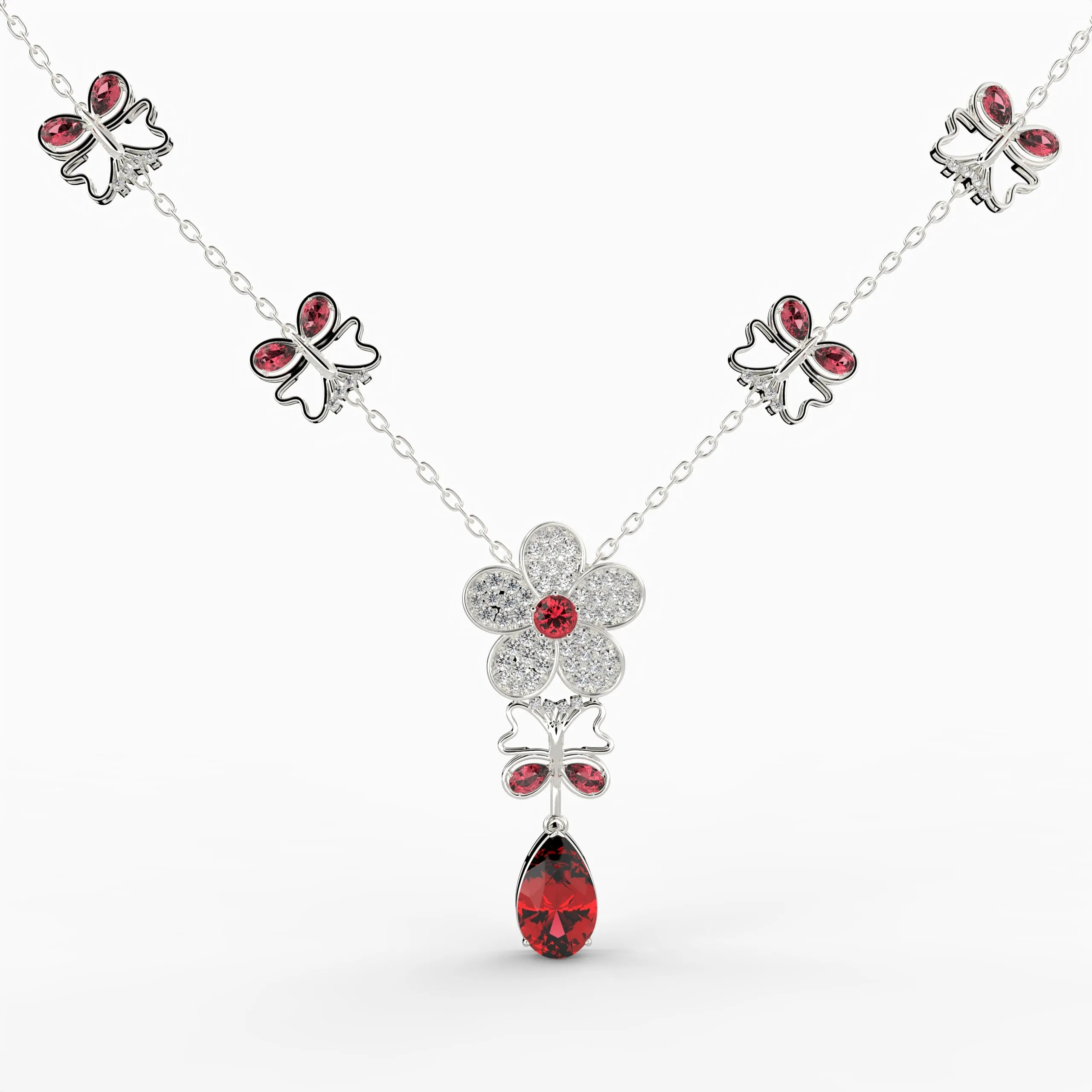 Mozambique Ruby Necklace - Tatiana