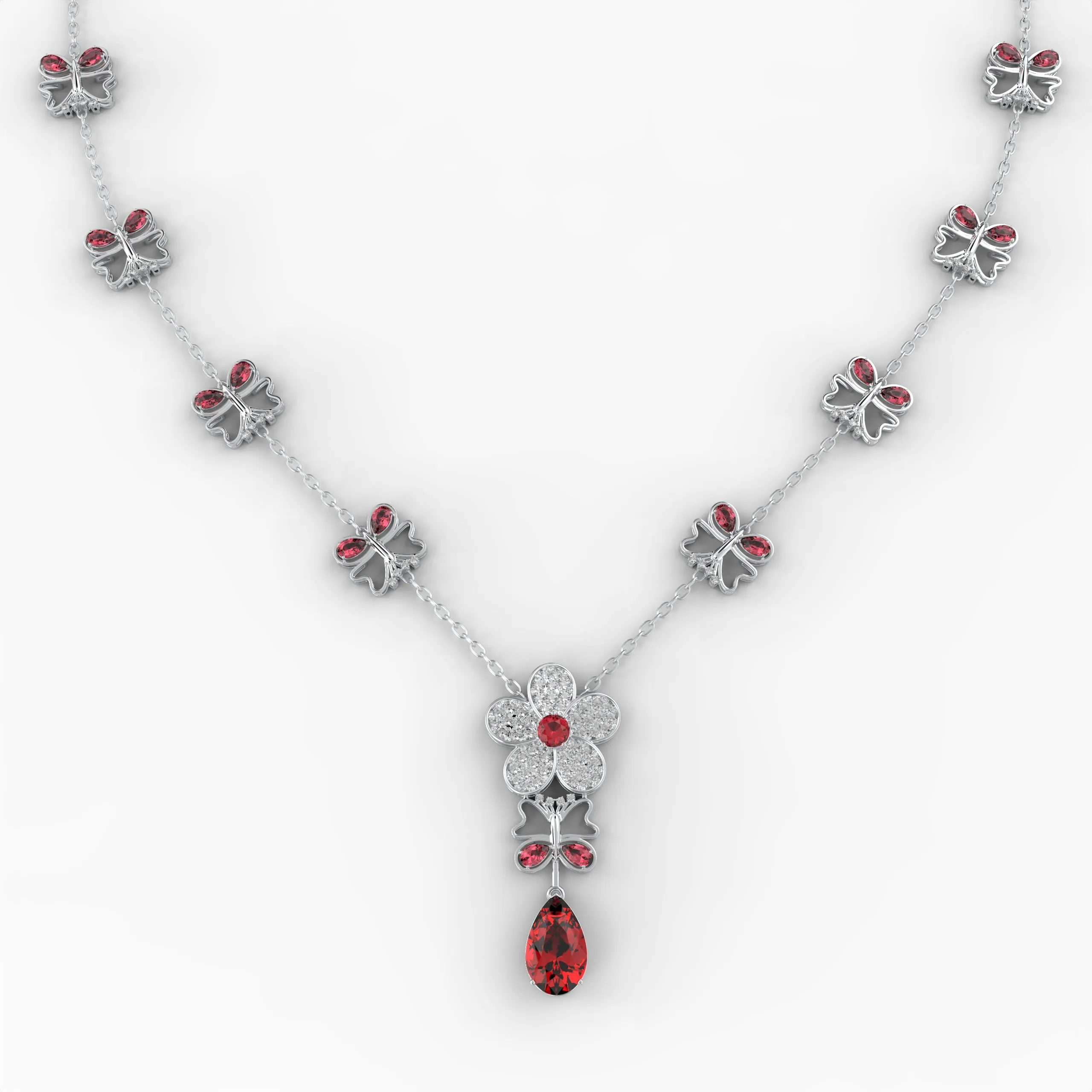 Mozambique Ruby Necklace - Tatiana