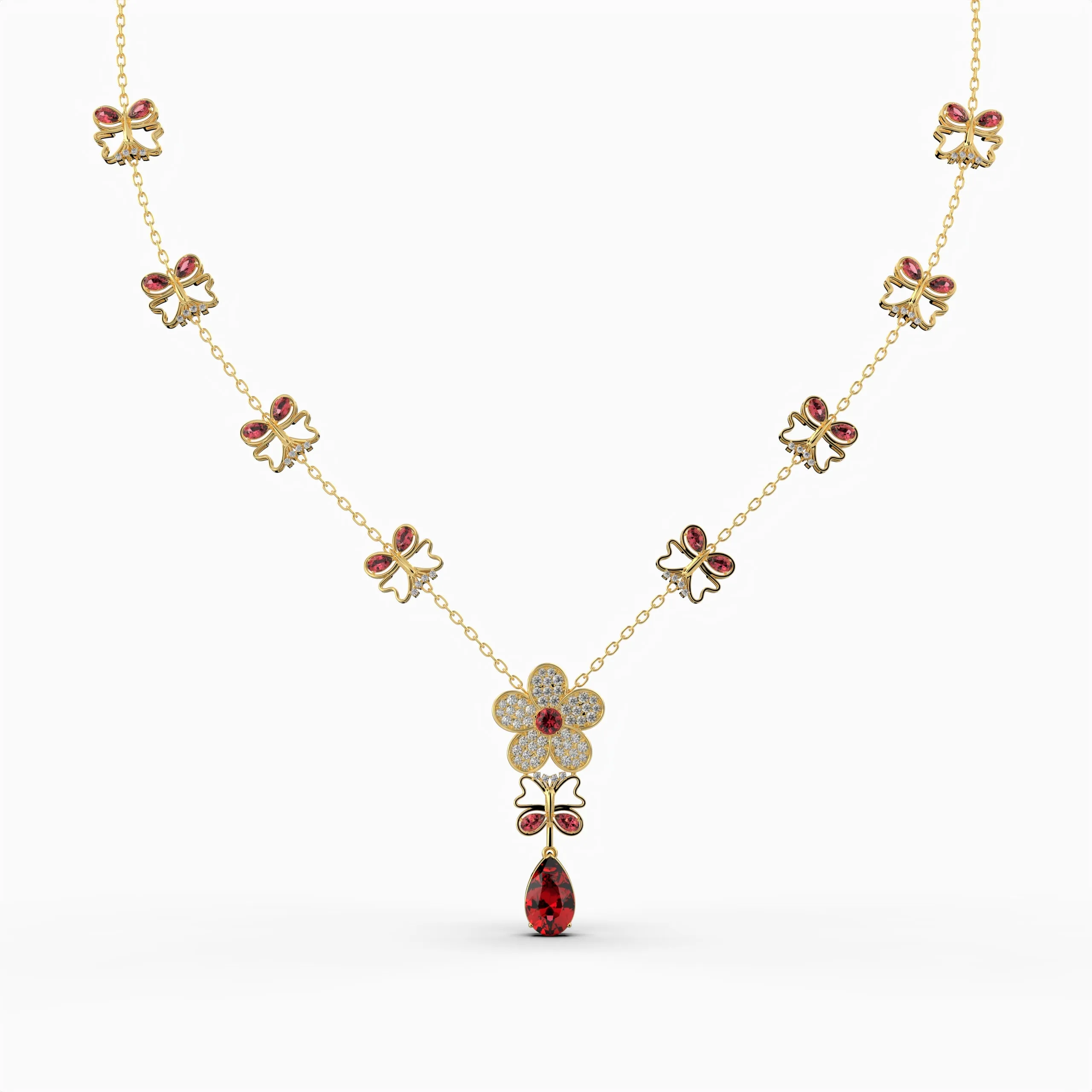Mozambique Ruby Necklace - Tatiana