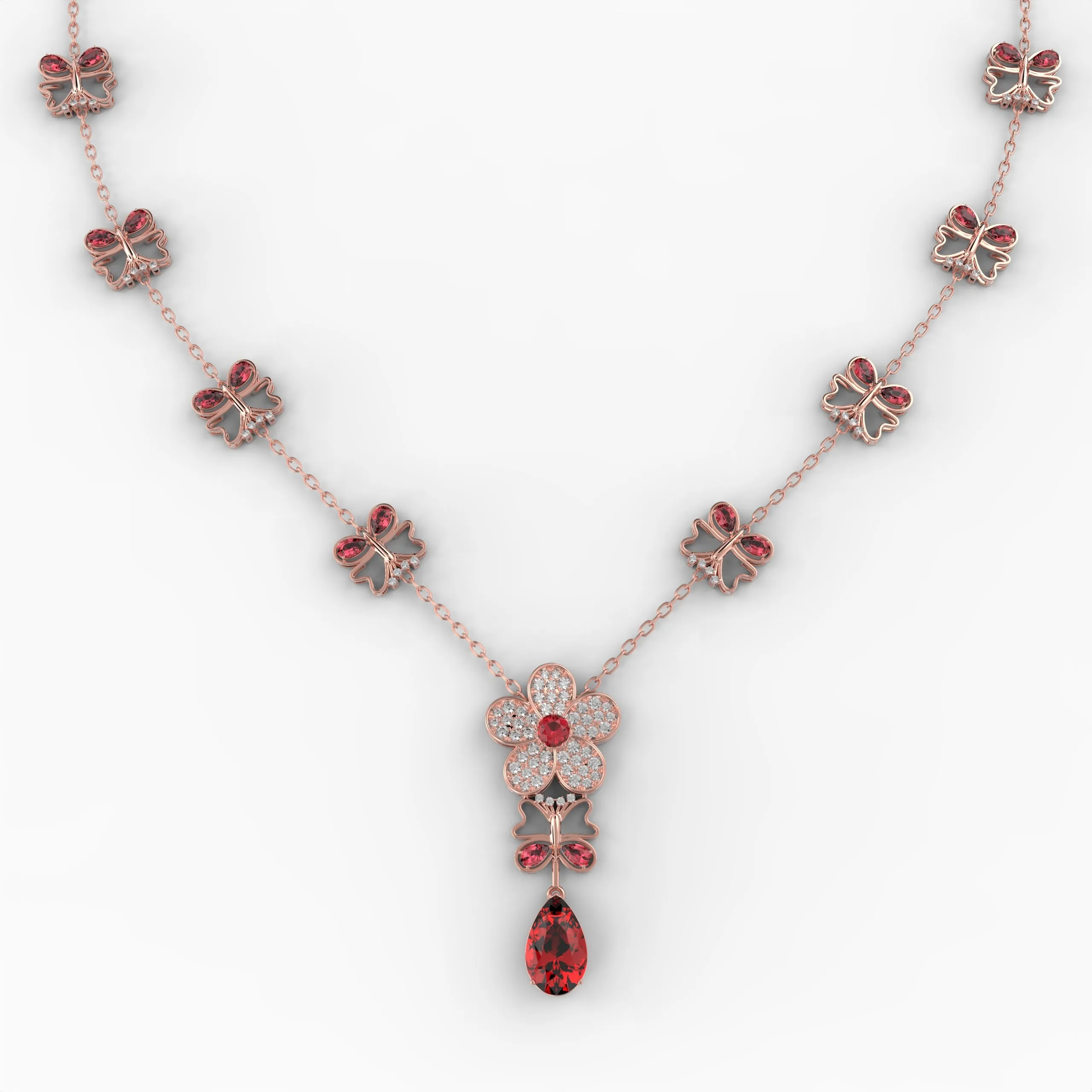 Mozambique Ruby Necklace - Tatiana