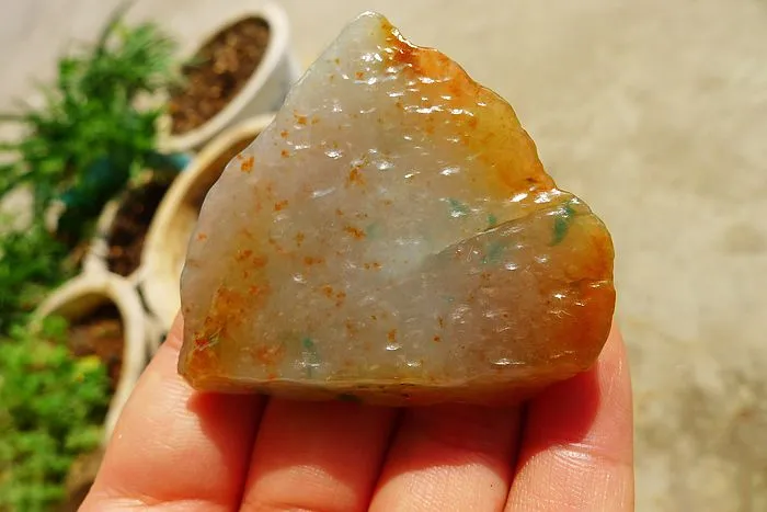 Natural Jade Rough Jadeite Raw (40g,4.9X4.8X0.9cm)