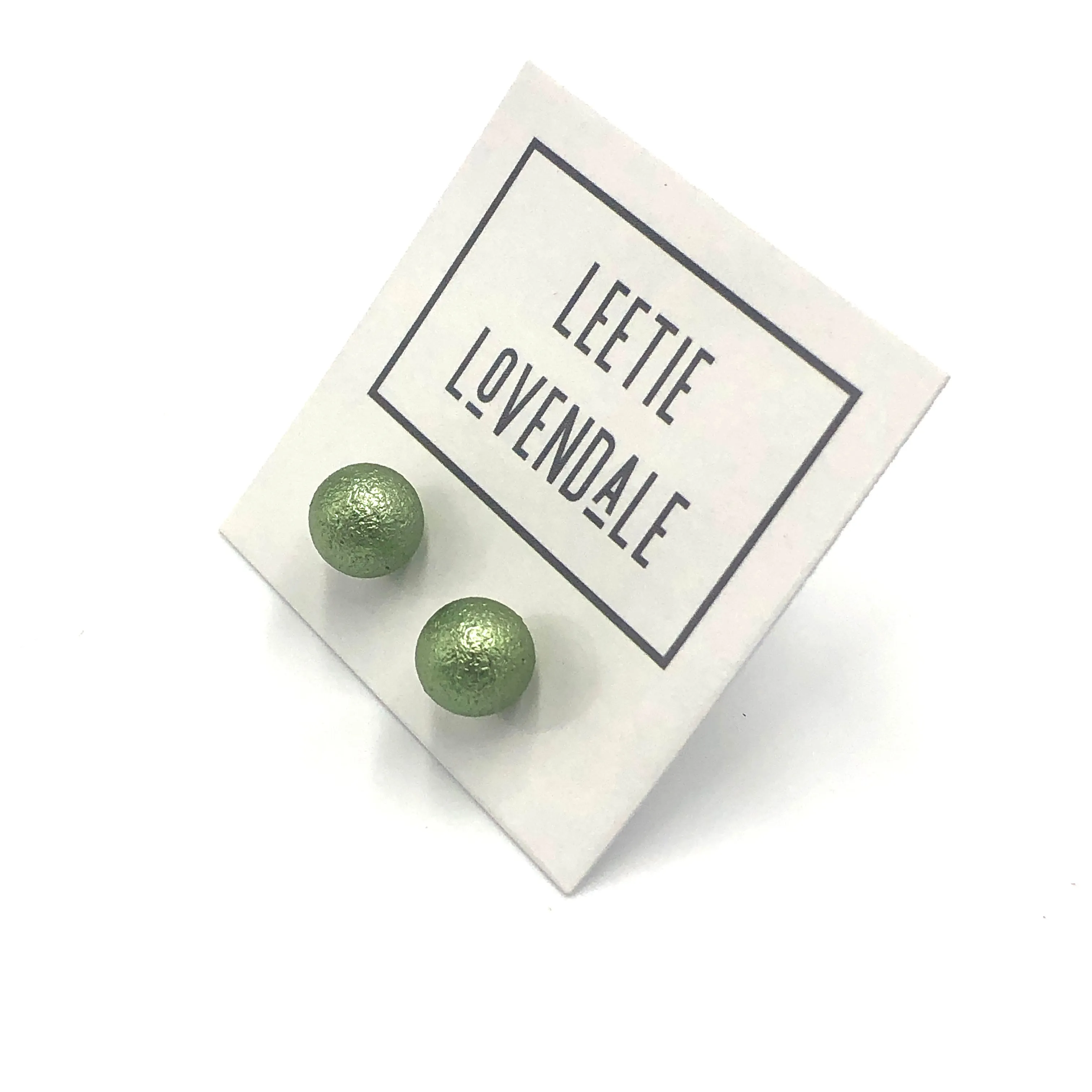 Pitted Pearl Ball Stud Earrings