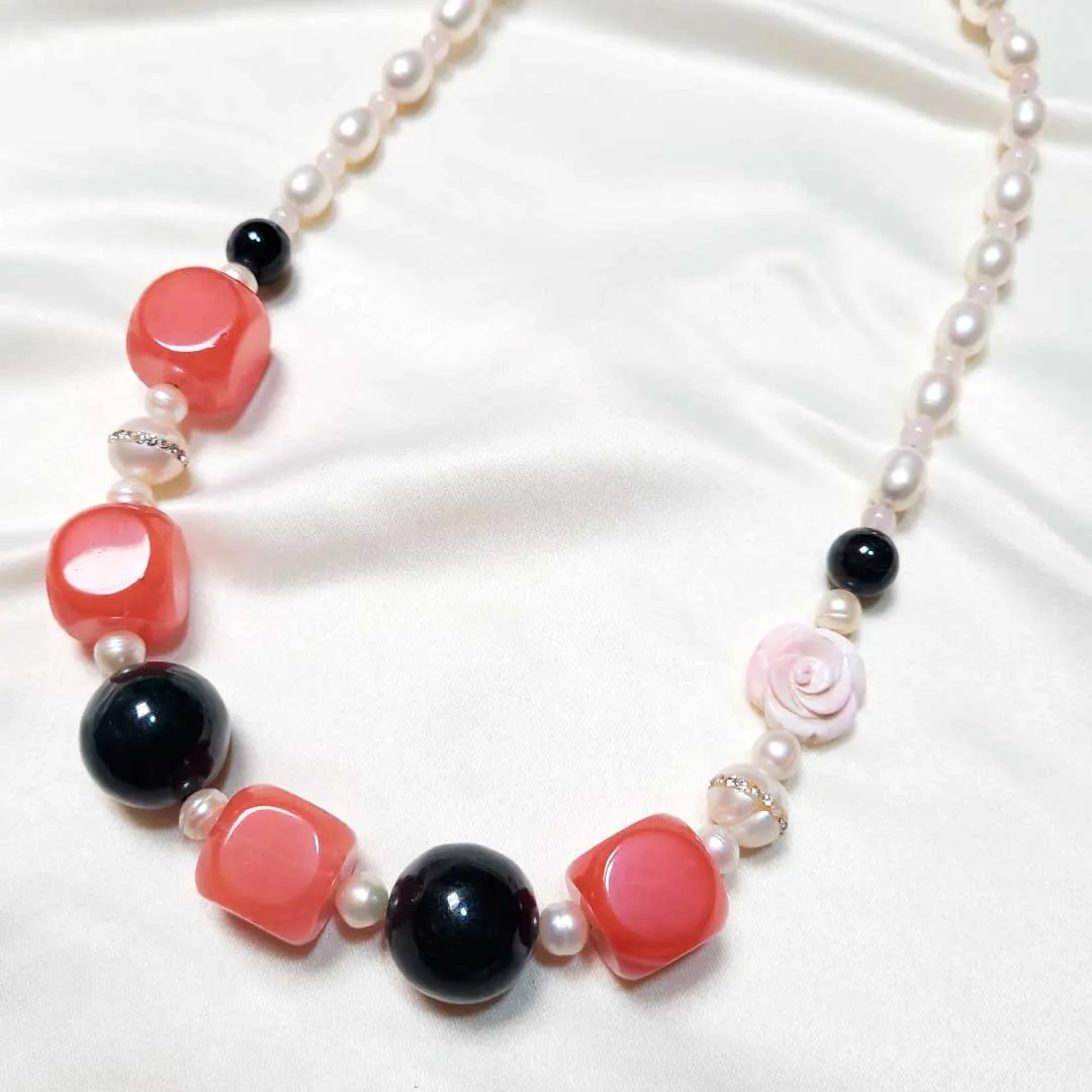 Quartz and Jade Necklace