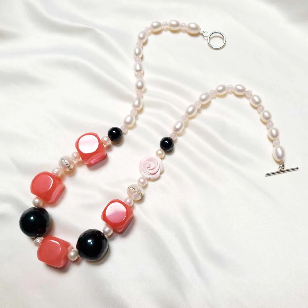Quartz and Jade Necklace