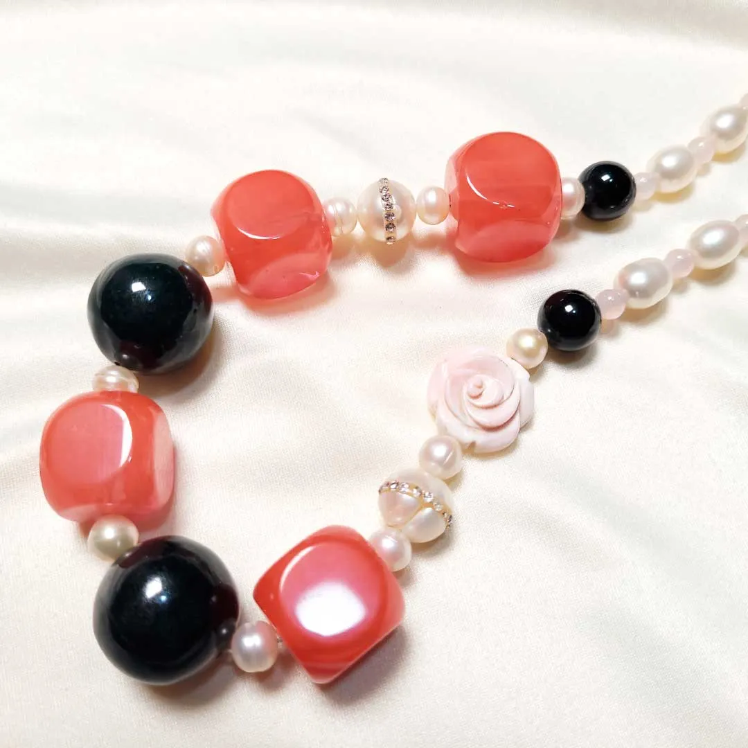 Quartz and Jade Necklace