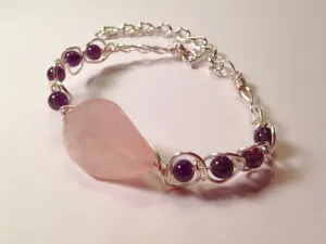 Rose Quartz & Amethyst Bracelet