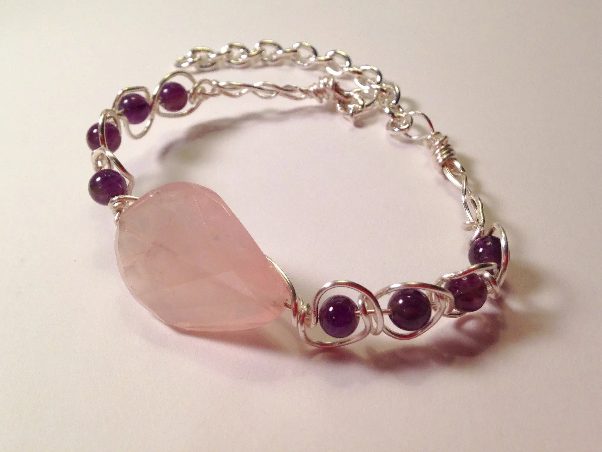 Rose Quartz & Amethyst Bracelet
