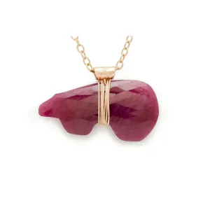 Ruby Bear Necklace