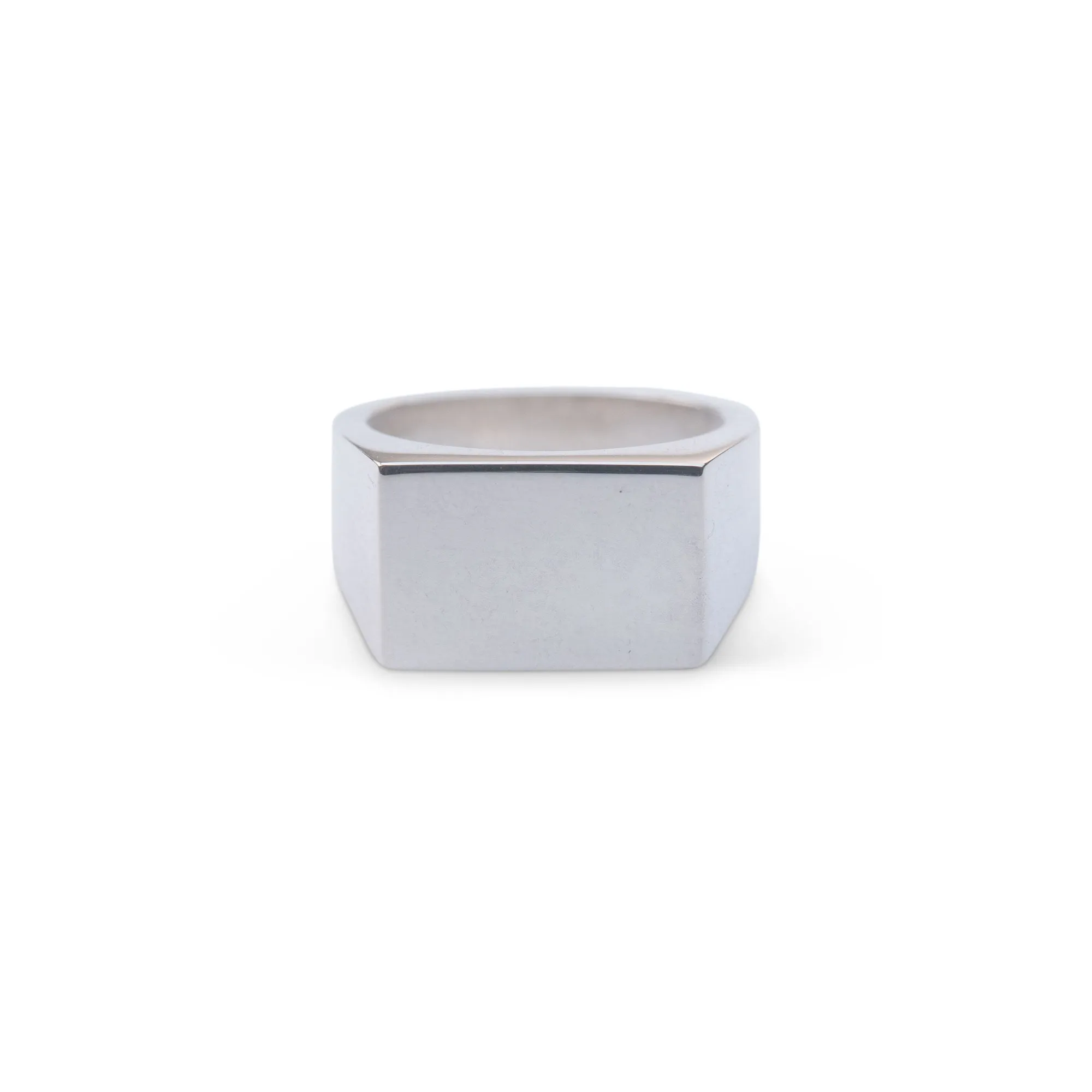Silver Large Rectangle Signet