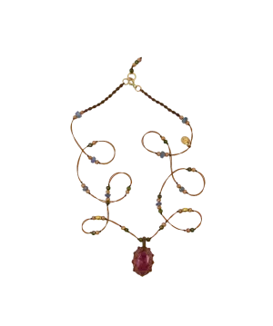So Precious short Tibetan Necklace - Ruby - Mix Ruby